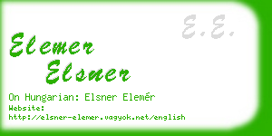elemer elsner business card